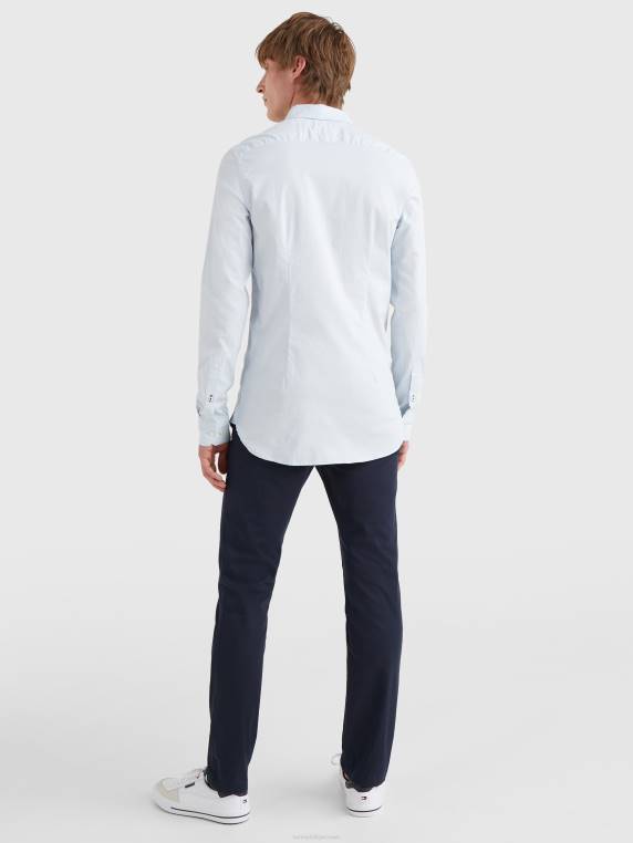 חולצה חיונית של polygiene slim fit משנת 1985 NX201246 כחול רגוע Tommy Hilfiger