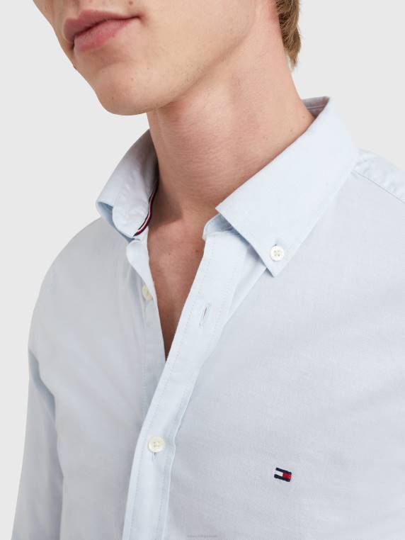 חולצה חיונית של polygiene slim fit משנת 1985 NX201246 כחול רגוע Tommy Hilfiger