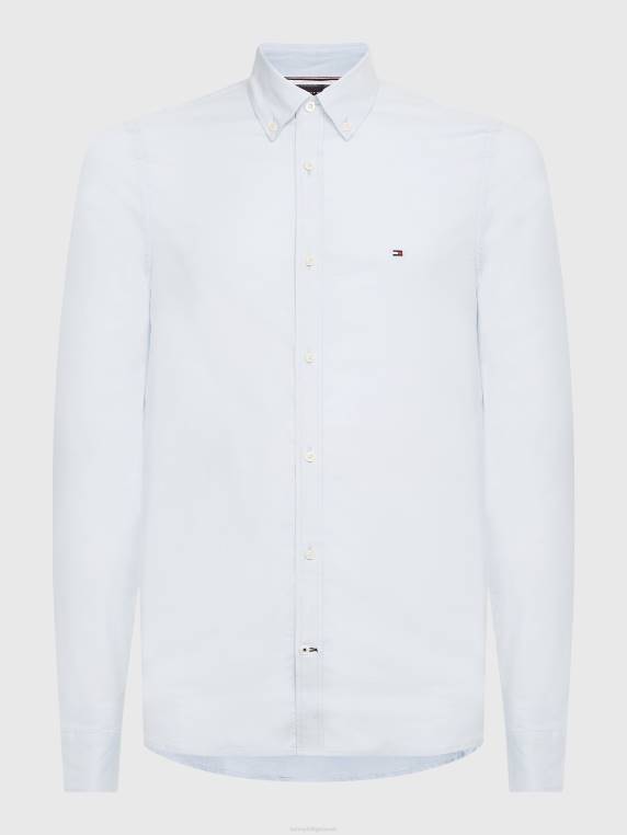 חולצה חיונית של polygiene slim fit משנת 1985 NX201246 כחול רגוע Tommy Hilfiger