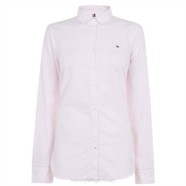 חולצת פסים של מורשת reg NX2019666 ithaca/ורוד 891 Tommy Hilfiger