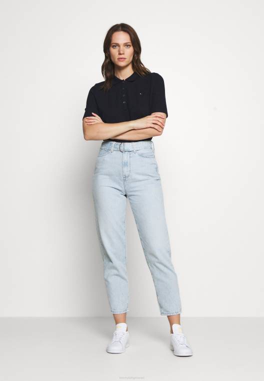 חולצת פולו חיונית reg NX207513 שמיים מדבריים Tommy Hilfiger