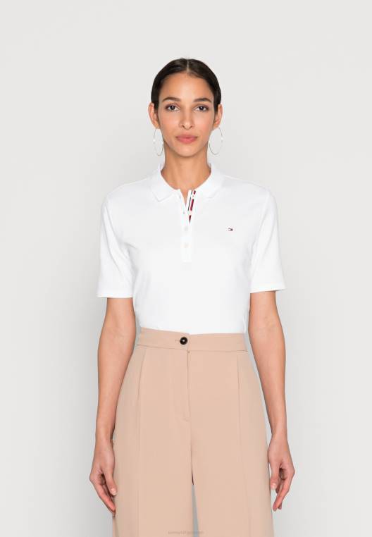 חולצת פולו חיונית reg NX207727 האופטי הלבן Tommy Hilfiger