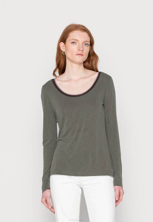 rlx slub modal scoop עם שרוולים ארוכים NX207990 צבא ירוק Tommy Hilfiger