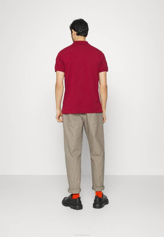 חולצת פולו רגילה עם לוגו roundall corp NX207638 סוֹמֶק Tommy Hilfiger