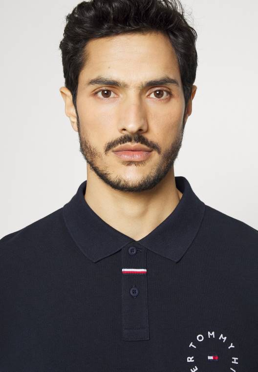 חולצת פולו רגילה עם לוגו roundall corp NX207664 שמיים מדבריים Tommy Hilfiger