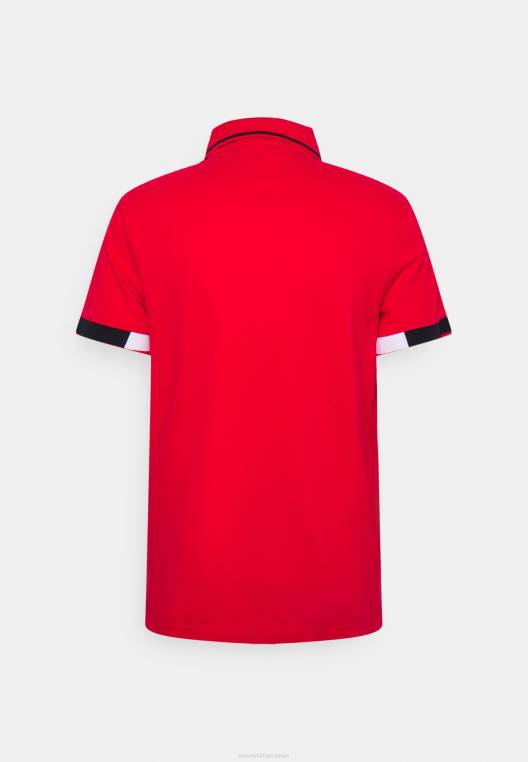 חולצת פולו דקה עם שרוול rwb NX204126 אדום ראשוני Tommy Hilfiger