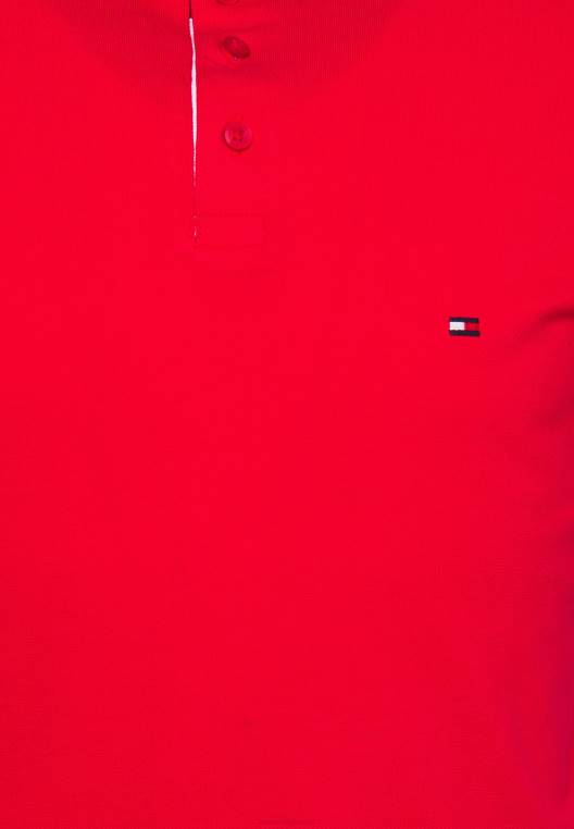 חולצת פולו דקה עם שרוול rwb NX204126 אדום ראשוני Tommy Hilfiger