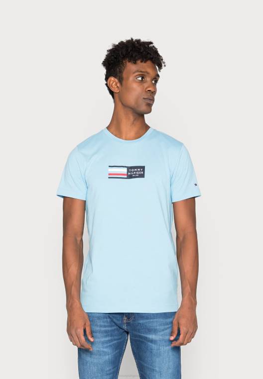 חולצת טי גרפית של rwb corp בהדפס טי NX203995 כחול קולומביה Tommy Hilfiger