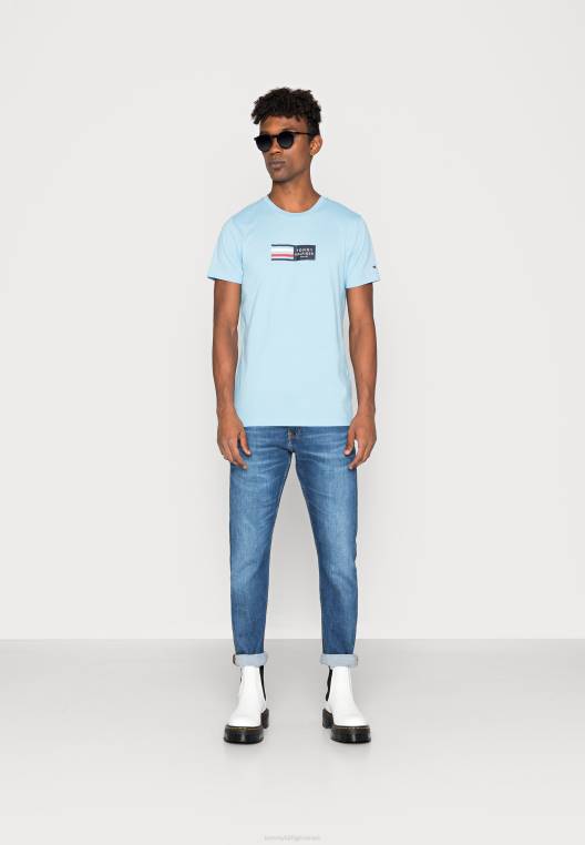 חולצת טי גרפית של rwb corp בהדפס טי NX203995 כחול קולומביה Tommy Hilfiger