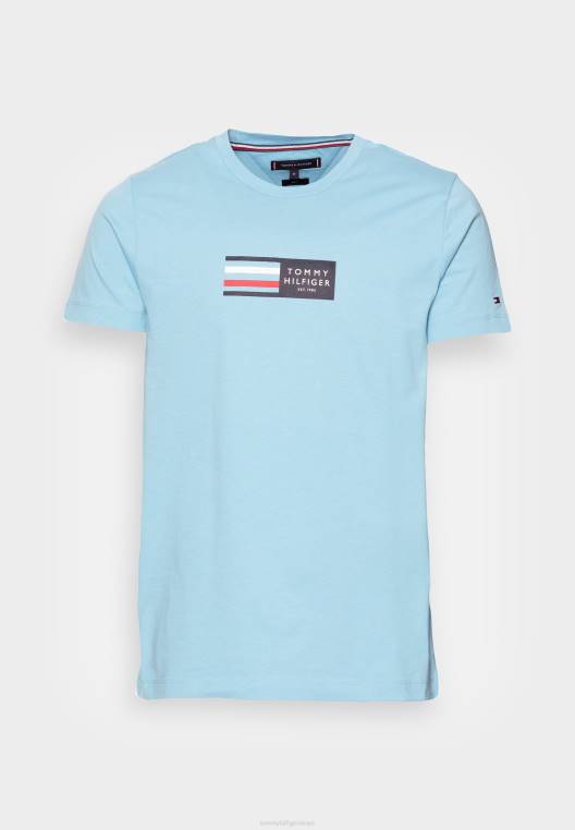 חולצת טי גרפית של rwb corp בהדפס טי NX203995 כחול קולומביה Tommy Hilfiger