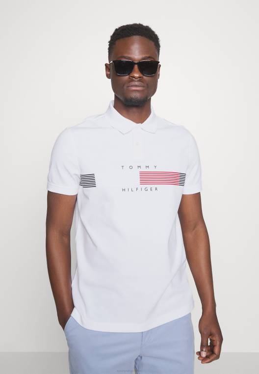 חולצת פולו גרפית rwb corp חזה NX204345 לבן Tommy Hilfiger