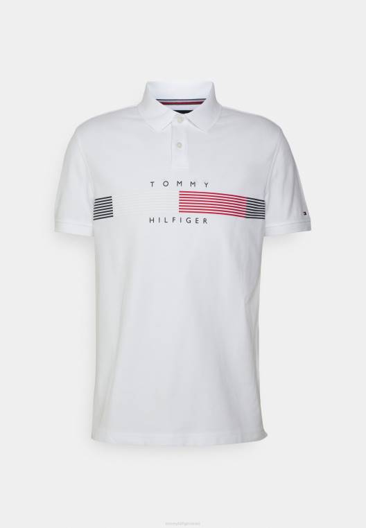 חולצת פולו גרפית rwb corp חזה NX204345 לבן Tommy Hilfiger