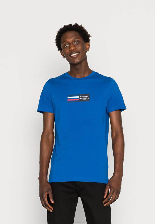 חולצת טי גרפית של rwb corp בהדפס טי NX204380 אי יווני כחול Tommy Hilfiger