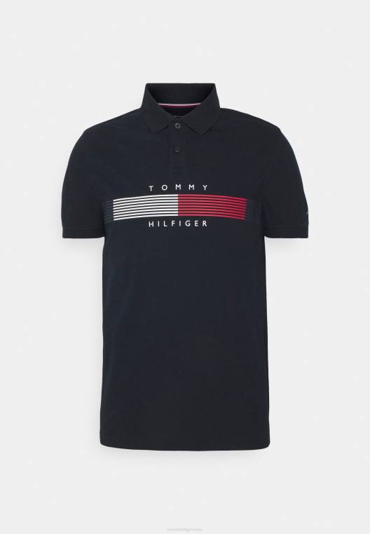 חולצת פולו גרפית rwb corp חזה NX204511 שמיים מדבריים Tommy Hilfiger