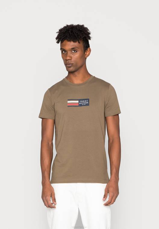 חולצת טי גרפית של rwb corp בהדפס טי NX204569 צבאי דהוי Tommy Hilfiger