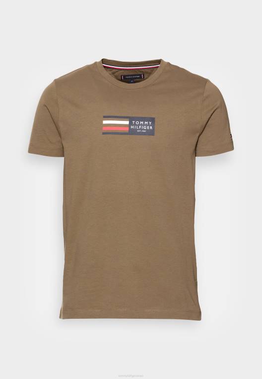 חולצת טי גרפית של rwb corp בהדפס טי NX204569 צבאי דהוי Tommy Hilfiger