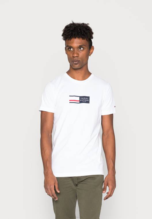 חולצת טי גרפית של rwb corp בהדפס טי NX205052 לבן Tommy Hilfiger