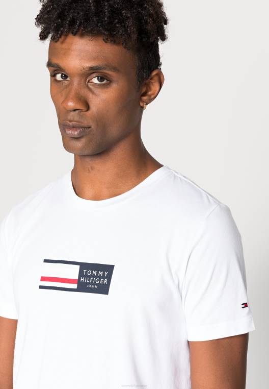 חולצת טי גרפית של rwb corp בהדפס טי NX205052 לבן Tommy Hilfiger