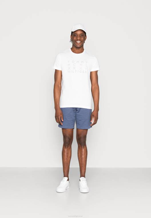 חולצת טריקו בהדפס טי טקסט של rwb corp NX205996 לבן Tommy Hilfiger