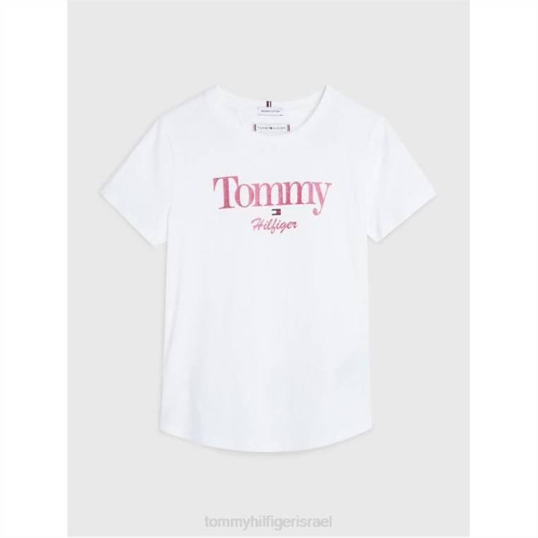 טומי גרפי גליטר טי s/s NX2020937 לבן ybh Tommy Hilfiger