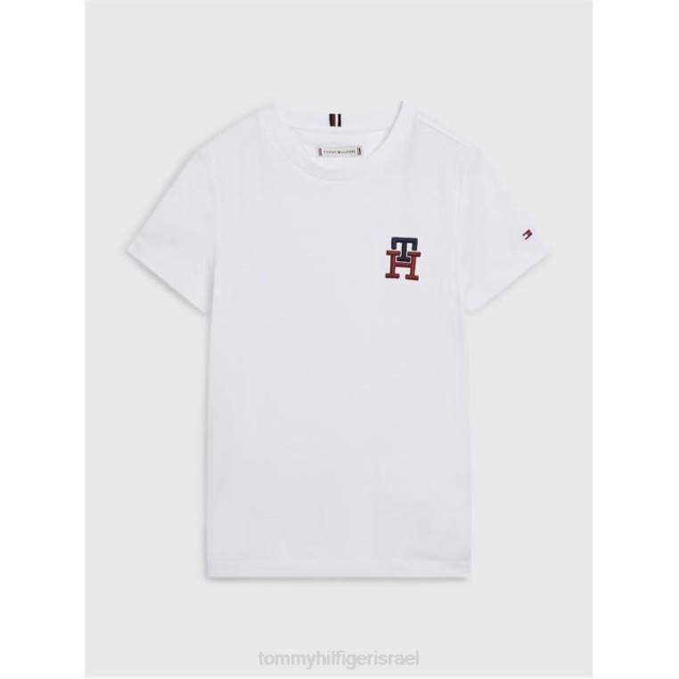 טי מונוגרמה s/s NX2020950 לבן Tommy Hilfiger