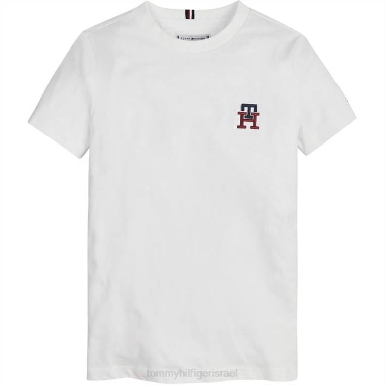 טי מונוגרמה s/s NX2020951 לבן Tommy Hilfiger