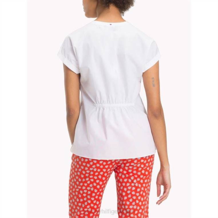 עליונית savie ruche NX2020728 לבן Tommy Hilfiger