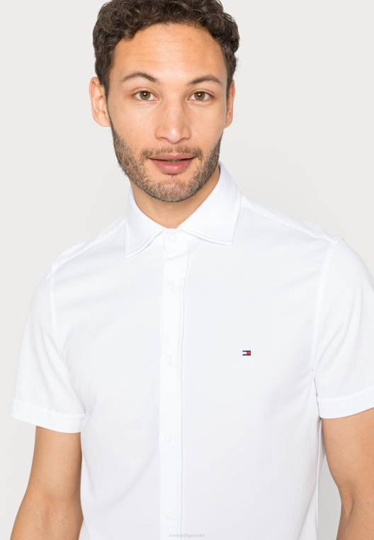 חולצת sf מוצקה NX205371 לבן Tommy Hilfiger