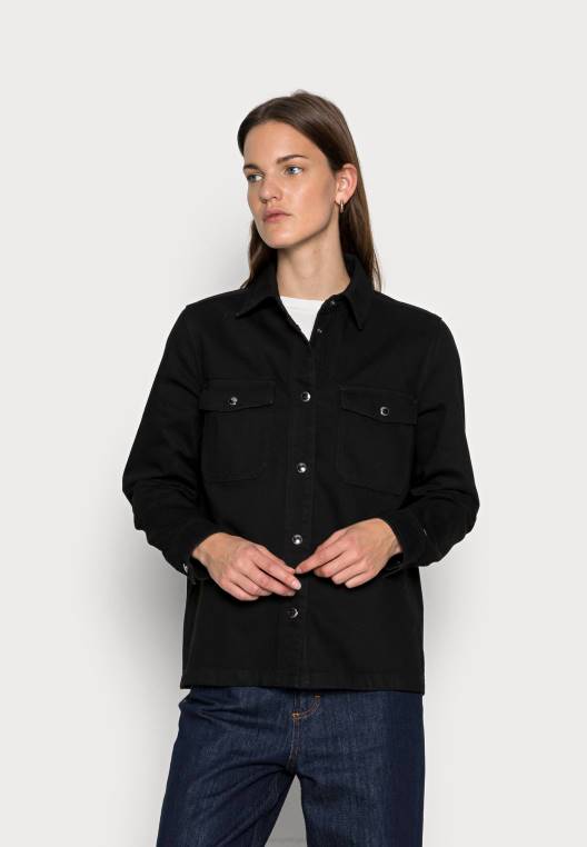 מעיל ג'ינס shacket NX208387 שָׁחוֹר Tommy Hilfiger