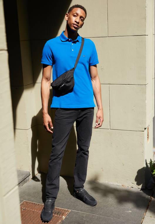 ג'ינס slim bleecker slim fit NX204624 מילטון שחור Tommy Hilfiger