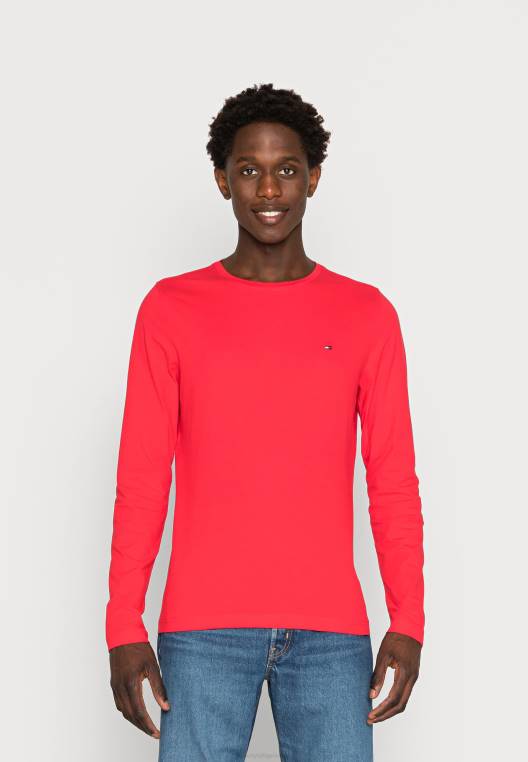 חולצה עם שרוולים ארוכים מתיחה בכושר slim fit NX204894 כוננות Tommy Hilfiger