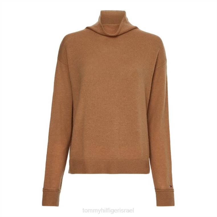 סוודר מוק-נק softwool NX2019852 חאקי מדינה Tommy Hilfiger