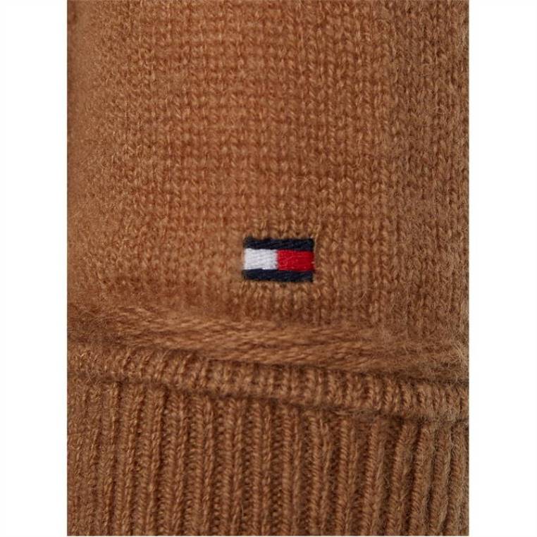 סוודר מוק-נק softwool NX2019852 חאקי מדינה Tommy Hilfiger