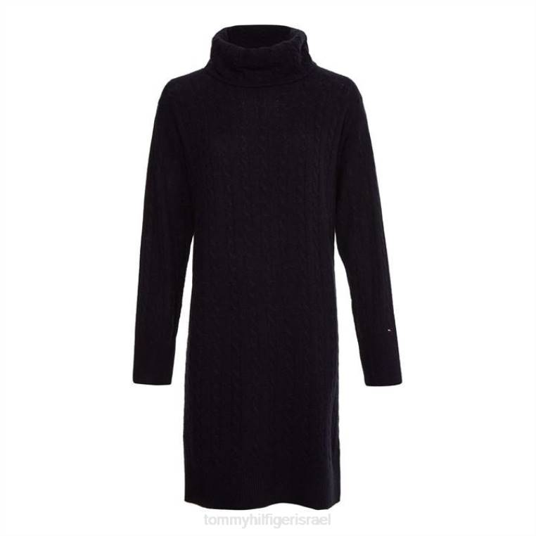 שמלת רול-נק של כבל softwool NX2020982 שמיים מדבריים Tommy Hilfiger