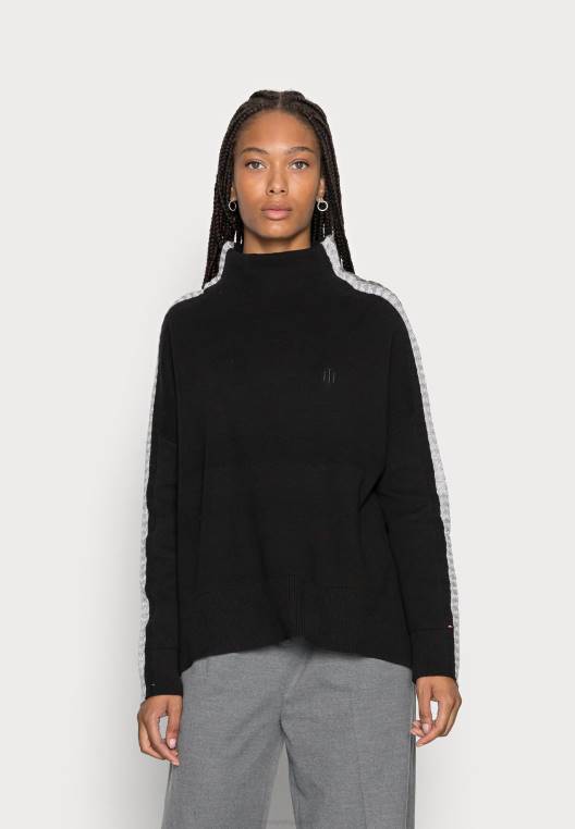 מגשר סוודר רגוע של tarah NX208230 שָׁחוֹר Tommy Hilfiger