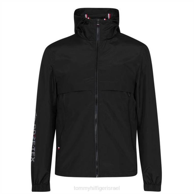 ז'קט קפוצ'ון tech essential gor tex NX2019770 מיטות שחורות Tommy Hilfiger