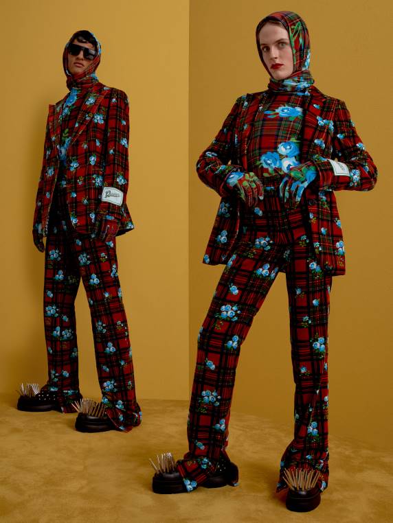 th x ריצ'רד קווין מכנסי טרטן NX202337 אָדוֹם Tommy Hilfiger