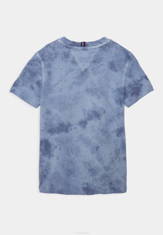 חולצת טריקו עם הדפס טי tie dye באוניברסיטה NX207830 אסטר כהה Tommy Hilfiger