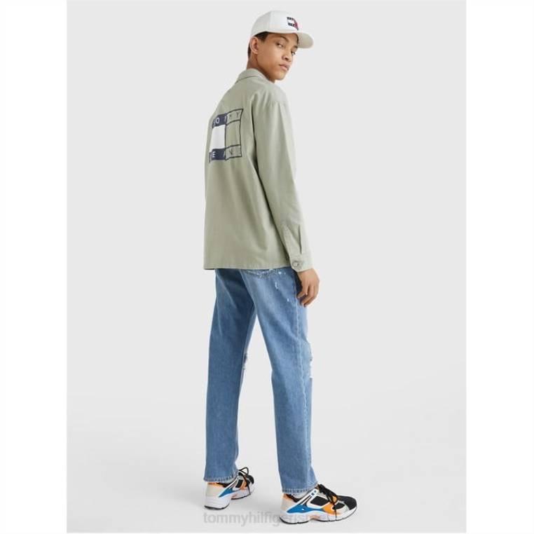 חולצת דגלים מעוותת של tjm NX2020988 ערבה pmi Tommy Hilfiger