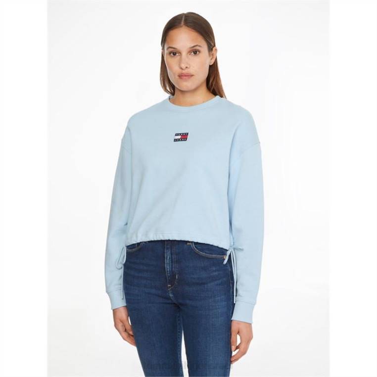 tjw bxy crop badge drawstr צוות NX2020440 שמיים c1q Tommy Hilfiger