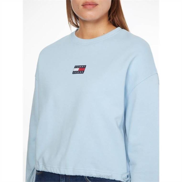 tjw bxy crop badge drawstr צוות NX2020440 שמיים c1q Tommy Hilfiger