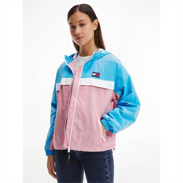 מעיל tjw chicago colourblock NX2020246 ורוד/רב Tommy Hilfiger