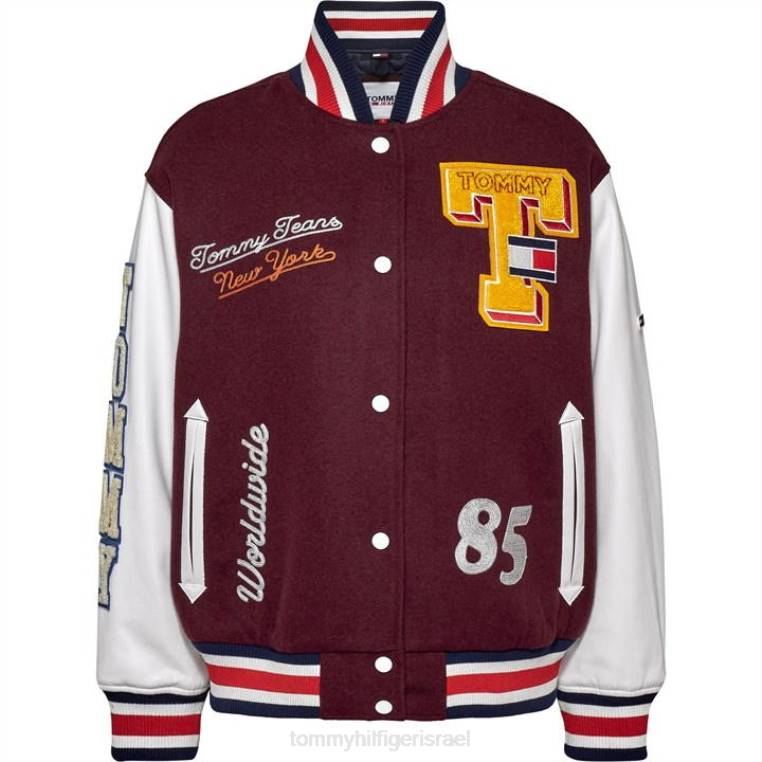 ז'קט tjw letterman NX2019795 אודם עמוק Tommy Hilfiger