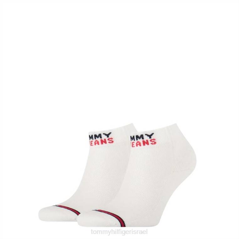 tommy bodywear tj quarter 2 גרביים NX2020536 לבן Tommy Hilfiger