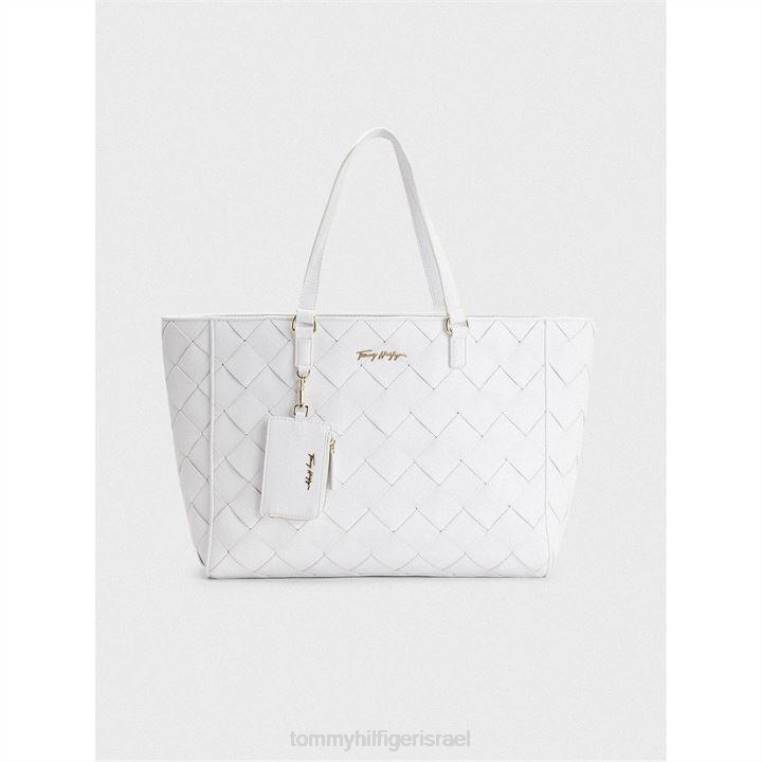 tommy joy tote wv NX2019687 ארוגים opt לבן Tommy Hilfiger
