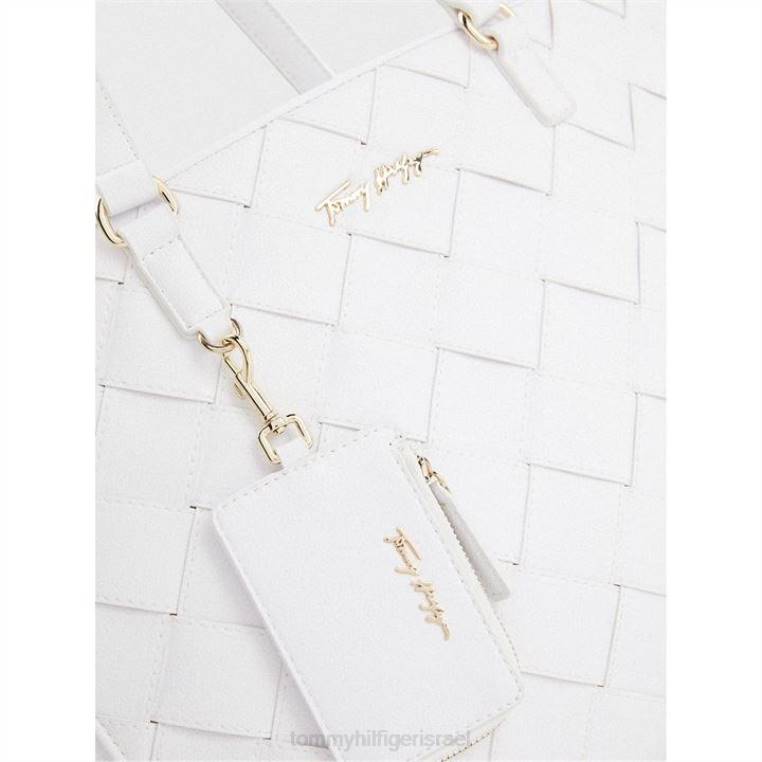 tommy joy tote wv NX2019687 ארוגים opt לבן Tommy Hilfiger