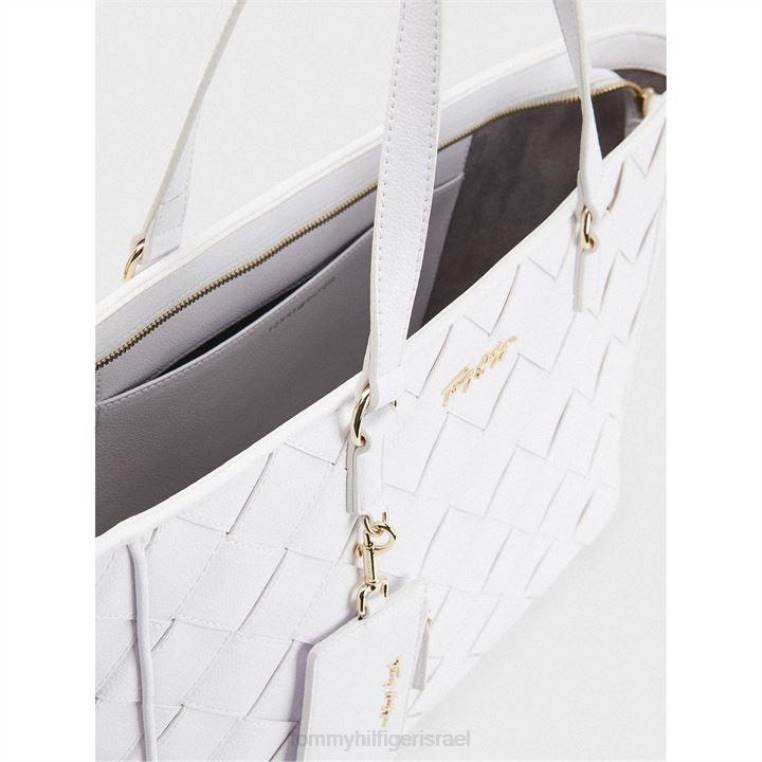 tommy joy tote wv NX2019687 ארוגים opt לבן Tommy Hilfiger