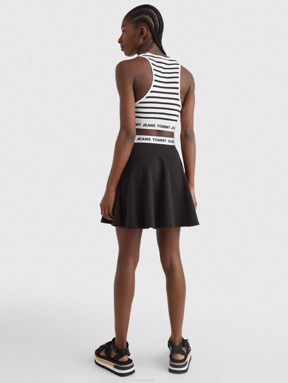 לוגו underband ברטון קצוץ גופייה NX202920 שחור/רב Tommy Hilfiger