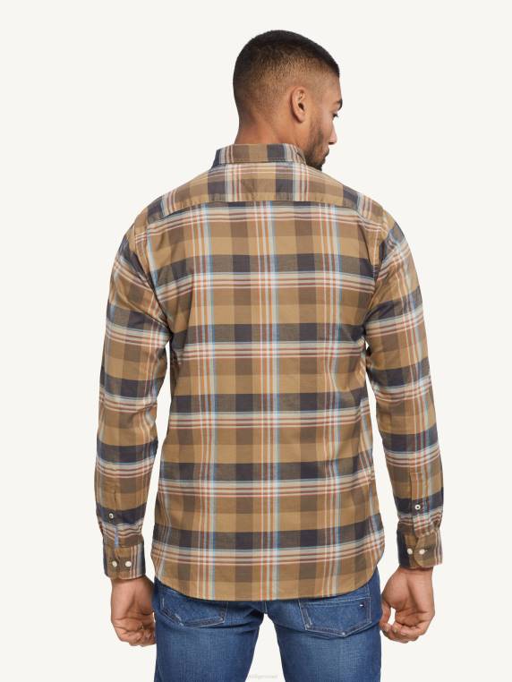 חולצת טרטן של wcc אוקספורד NX201200 ירוק צבא/שמי מדבר/רב Tommy Hilfiger