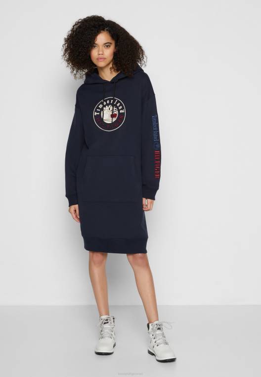 x logo timberland שמלת קפוצ'ון שמלת יום NX207683 שמיים מדבריים Tommy Hilfiger